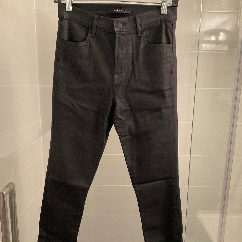 J Brand High Rise Crop Black Jean